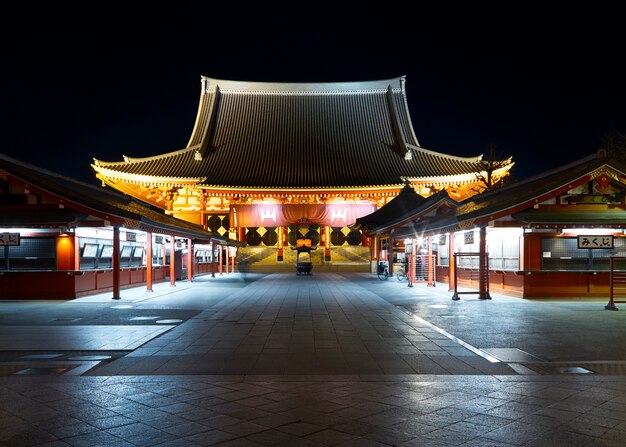 Asakusa sensoji temple dans la nuit