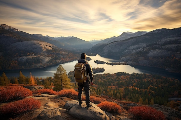 Une ascension époustouflante Une photo de paysage magnifique