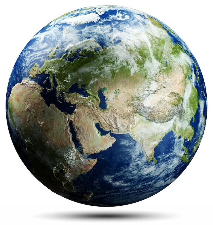 Photo asie europe planète terre éléments de cette image fournie par la nasa rendu 3d