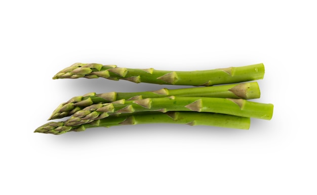 Asperges de jardin crues isolées