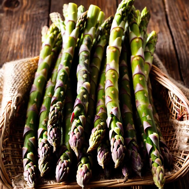 Photo les asperges sont des légumes biologiques frais et crus