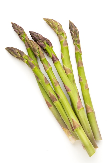 Asperges vertes fraîches bio isolées