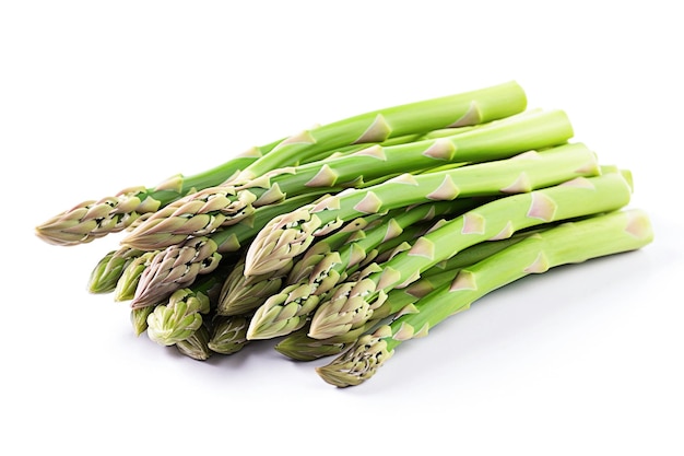 Asperges vertes fraîches génératives Ai sur blanc