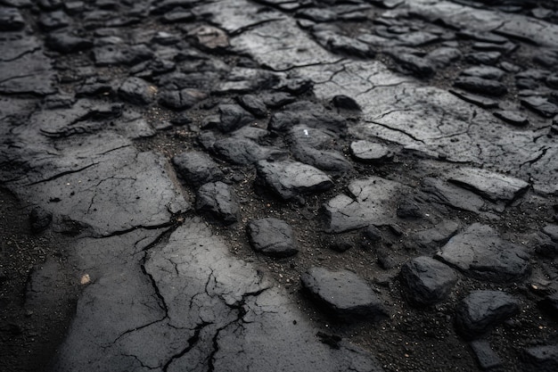 Asphalte rugueux générative ai