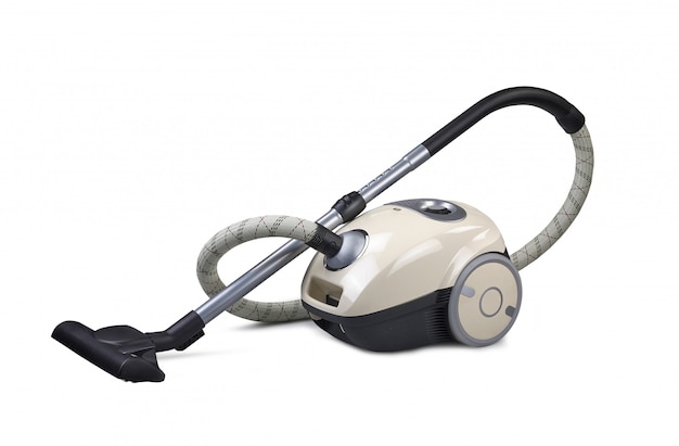 Aspirateur isolé sur le blanc