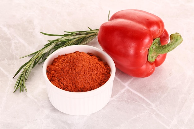 Assaisonnement d'arôme de poudre de paprika rouge
