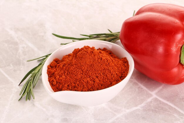 Assaisonnement épicé à l'arôme de poudre de paprika rouge