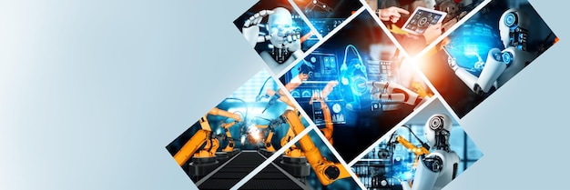 L'assemblage automatisé de robots industriels et d'armes robotiques dans la production en usine NLP