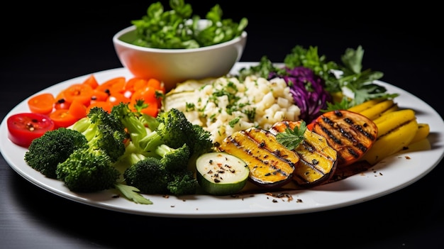 assiette d'apéritif gastronomique frais avec végétarien sain