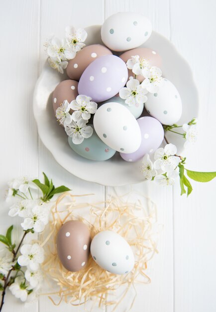 Assiette aux oeufs de Pâques