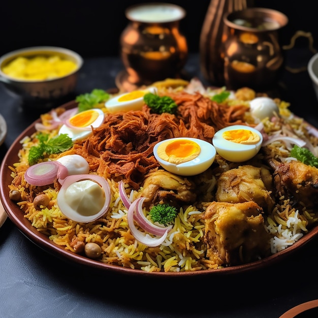 Une assiette de biryani