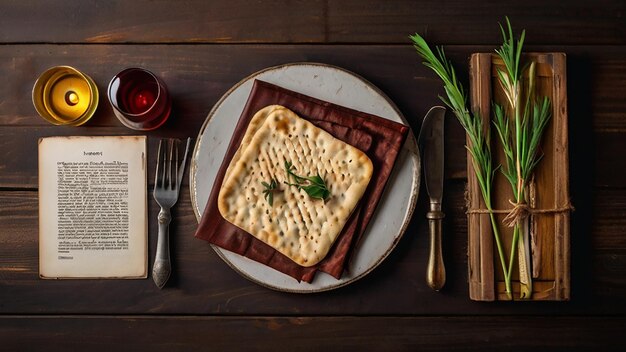 Photo une assiette de biscuits et biscuits avec un verre de vin