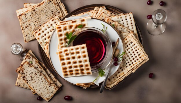 une assiette de biscuits et biscuits avec un verre de vin