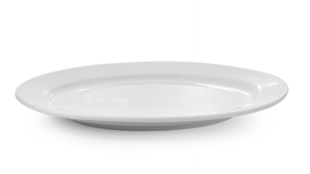 Assiette blanche isolée