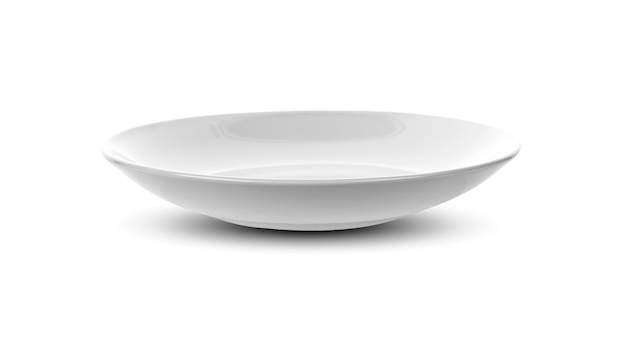 Assiette blanche isolée