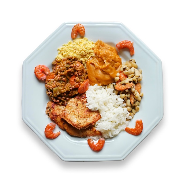 Assiette avec Caruru Afro Brazilian