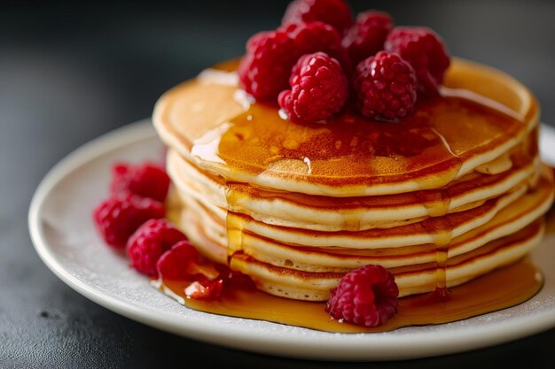 Une assiette avec de délicieuses crêpes.