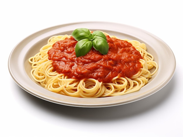 Une assiette de délicieux spaghettis