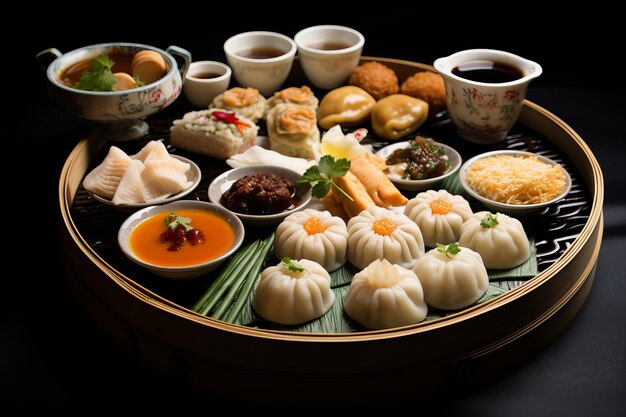 Assiette de Dim Sum Fusion Culturelle