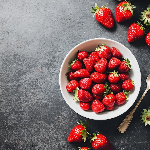 assiette de fraises et présentation de fraises