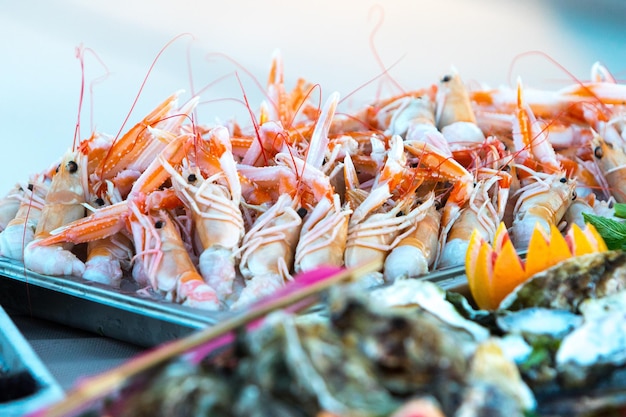 Assiette de fruits de mer aux crevettes