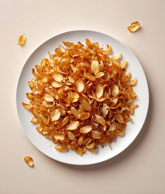 Photo une assiette de graines de citrouille sur une table avec une assiette blanche avec quelques graines sur elle