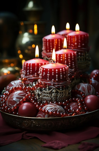 Cette assiette d'Halloween a des bougies