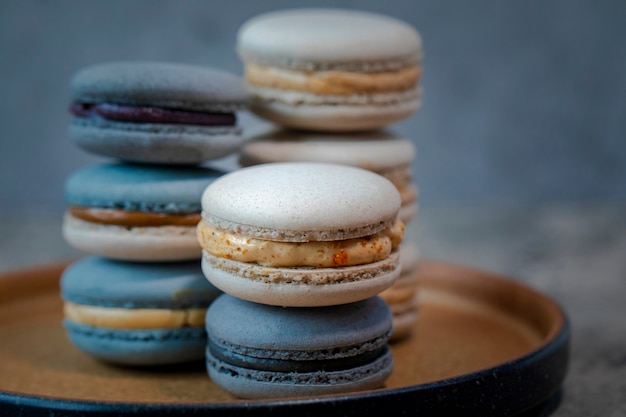 Assiette, macaron, biscottiï¼Œdessert français