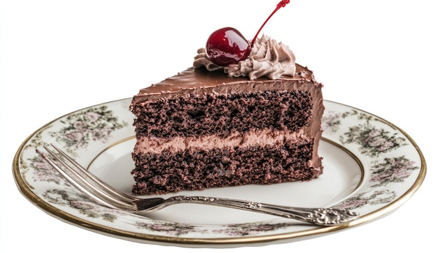 une assiette avec un morceau de gâteau et une cuillère dessus