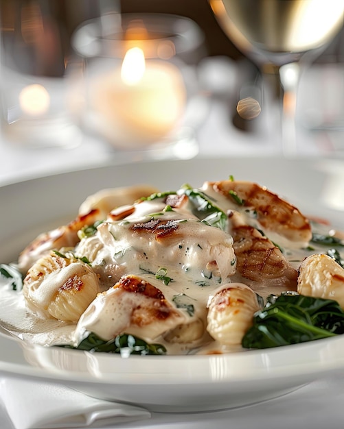 une assiette de nourriture avec du poulet et des légumes