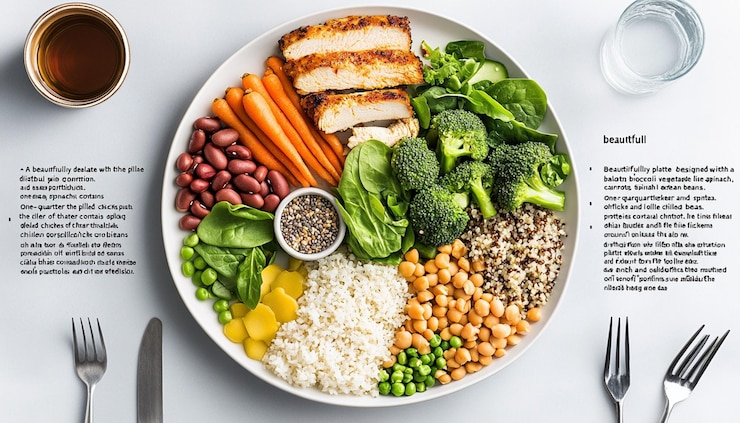 Photo une assiette de nourriture avec du riz et des légumes et du riz