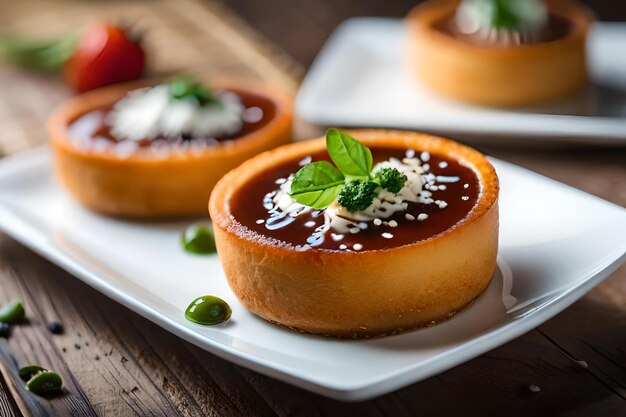 une assiette de nourriture avec des fraises sur le dessus