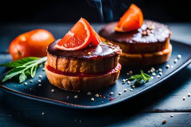 une assiette de nourriture avec une fumée qui en sort