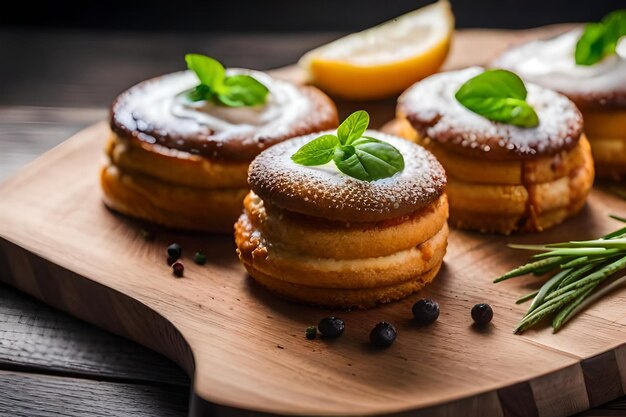 Une assiette de nourriture avec une tranche de citron dessus