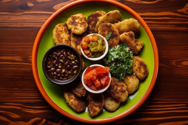 Une assiette de nuggets de poulet servie avec un côté de tang 271_block_1_1jpg