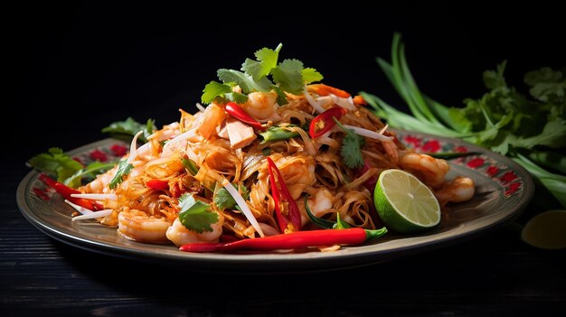 Une assiette de Pad Thai