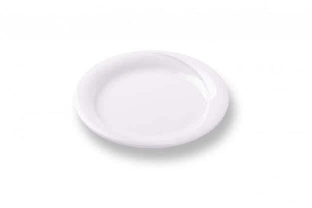 Assiette ronde vide blanche
