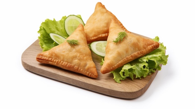 Une assiette de samosas de l'Inde IA générative