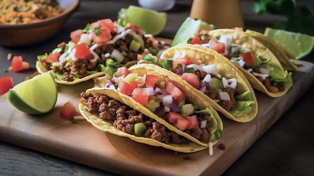 Une assiette de tacos mexicains