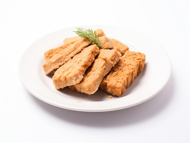 Une assiette de tempeh frit