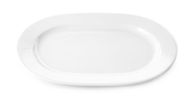 Assiette vide isolé sur blanc