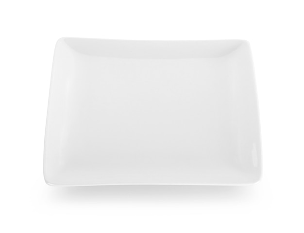 Assiette vide isoler sur blanc