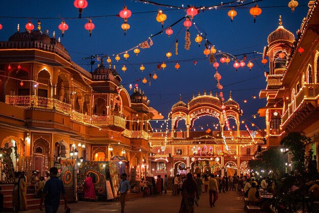 Assister aux festivals vnt de Jaipur tels que Diwali génératif ai