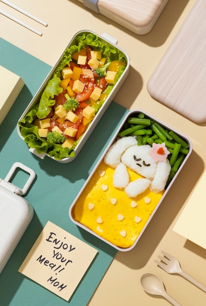 Assortiment De Boîte à Bento Japonaise Saine