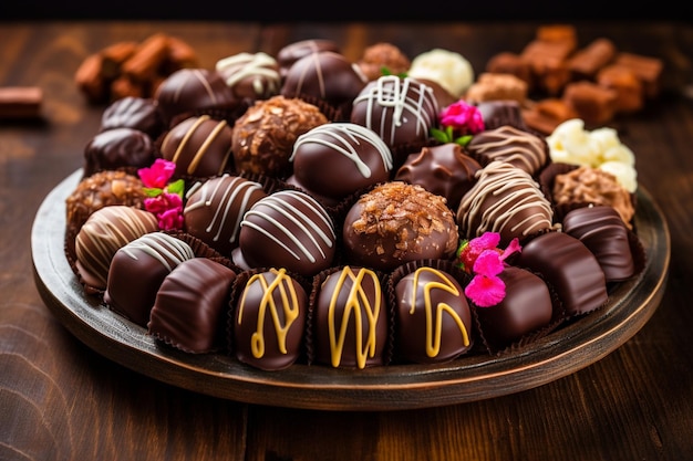 Assortiment de bonbons au chocolat