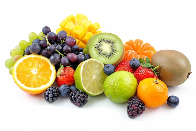 Un assortiment coloré de fruits frais
