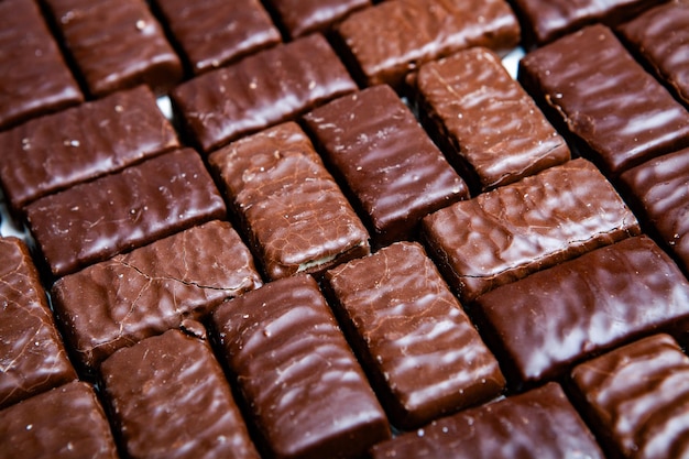Assortiment de délicieux fond de bonbons au chocolat