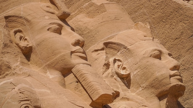 Assouan Egypte Grand Abou Simbel temple du pharaon Ramsès II dans le sud de l'Egypte en Nubie