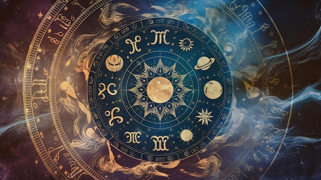 Photo astrologie horoscope modèle texture fond conception graphique