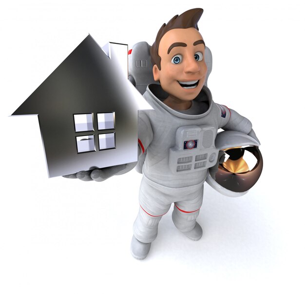 Astronaute amusant - Illustration 3D